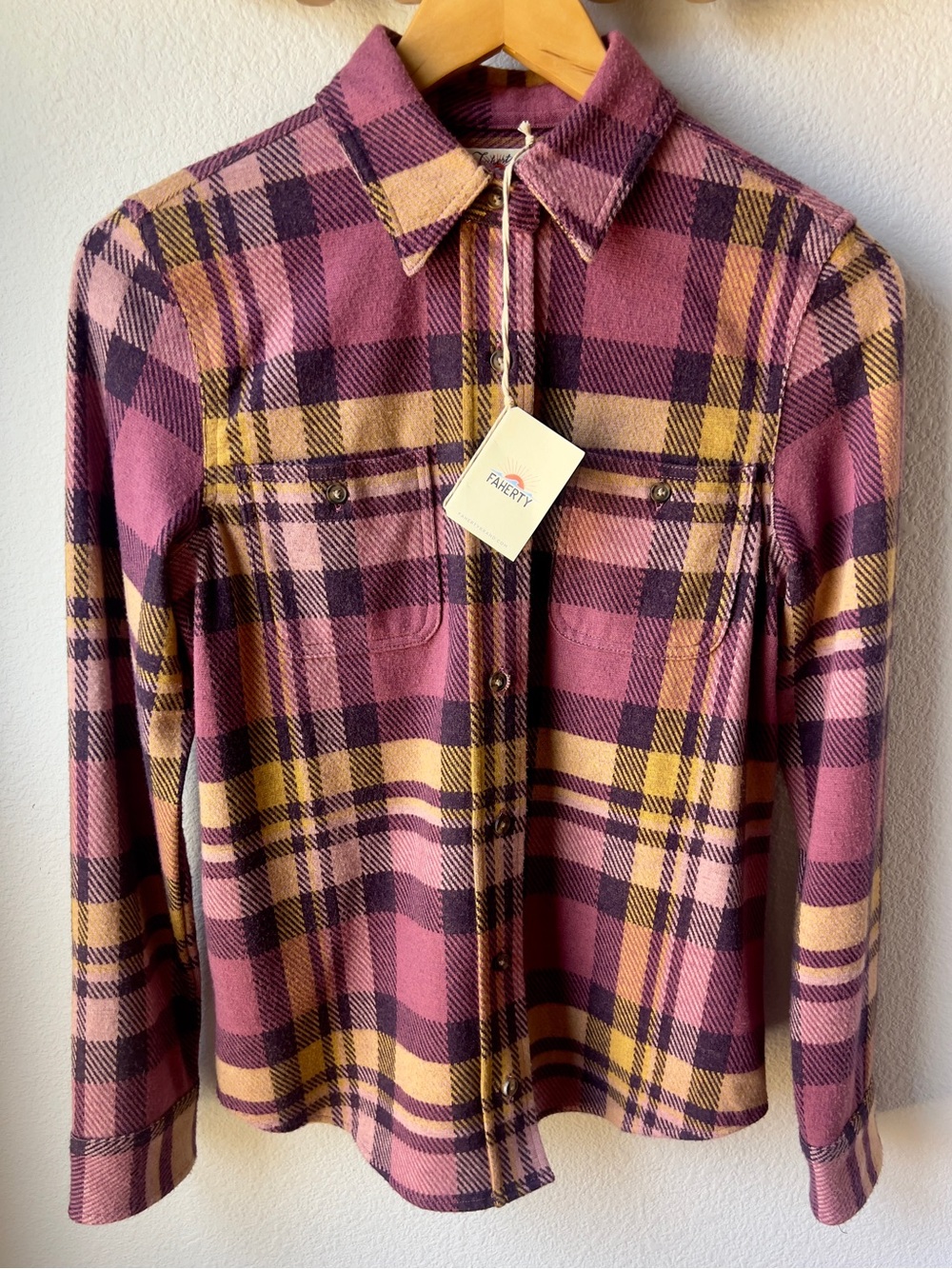 Faherty Women's Legend Sweater Shirt Plaid Button-Down